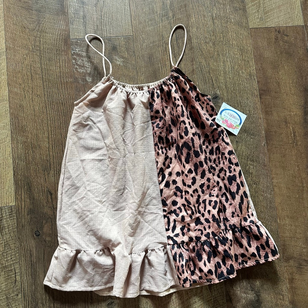 Women's G. S. Designs Camisole S Beige Brown Leopard Print